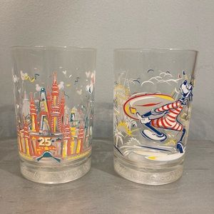 COPY - 1996 McDonald’s 25th anniversary Disney glasses Remember the Magic set o…